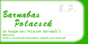 barnabas polacsek business card